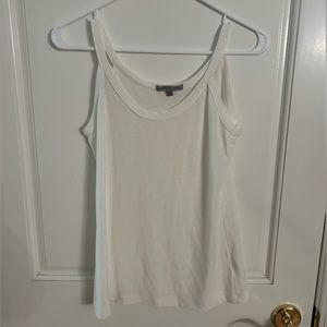 People Like Frank White Knit Tank Top. Size Large. Made in the USA.